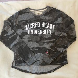 Gray Camo Sacred Heart University Crewneck